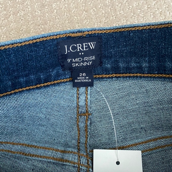 NWT jcrew Mid rise skinny jeans - Picture 3 of 3